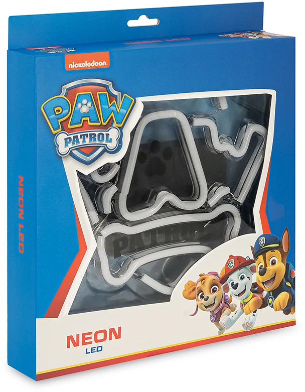 Plastrol Psi Patrol Neoninė LED lemputė su stovu Paw Patrol – logotipas OW-120146