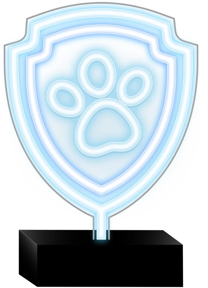 Spin Master Psi Patrol Neoninė LED lempa su stovu Paw Patrol – Paw OW-120246