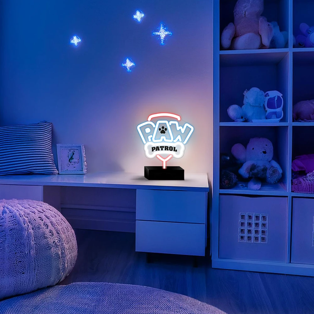 Plastrol Psi Patrol Neoninė LED lemputė su stovu Paw Patrol – logotipas OW-120146