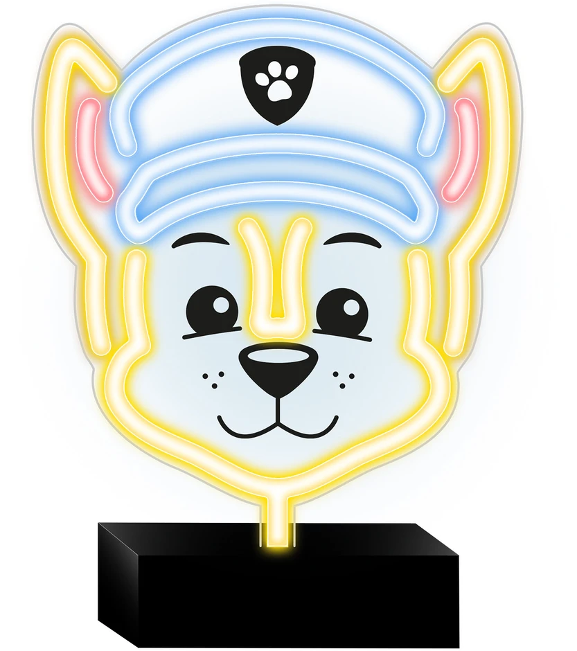 Psi Patrol Neoninė LED lempa su stovu Paw Patrol – Chase OW-120346