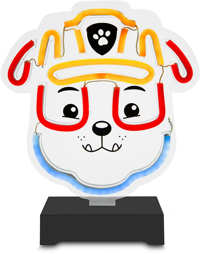 Plastrol Psi Patrol Neoninis LED šviestuvas su stovu Paw Patrol – Rubble OW-120446