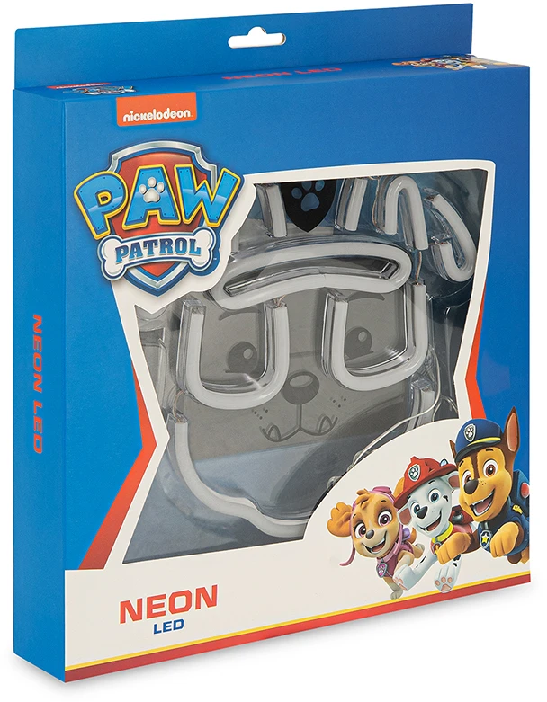 Plastrol Psi Patrol Neoninis LED šviestuvas su stovu Paw Patrol – Rubble OW-120446