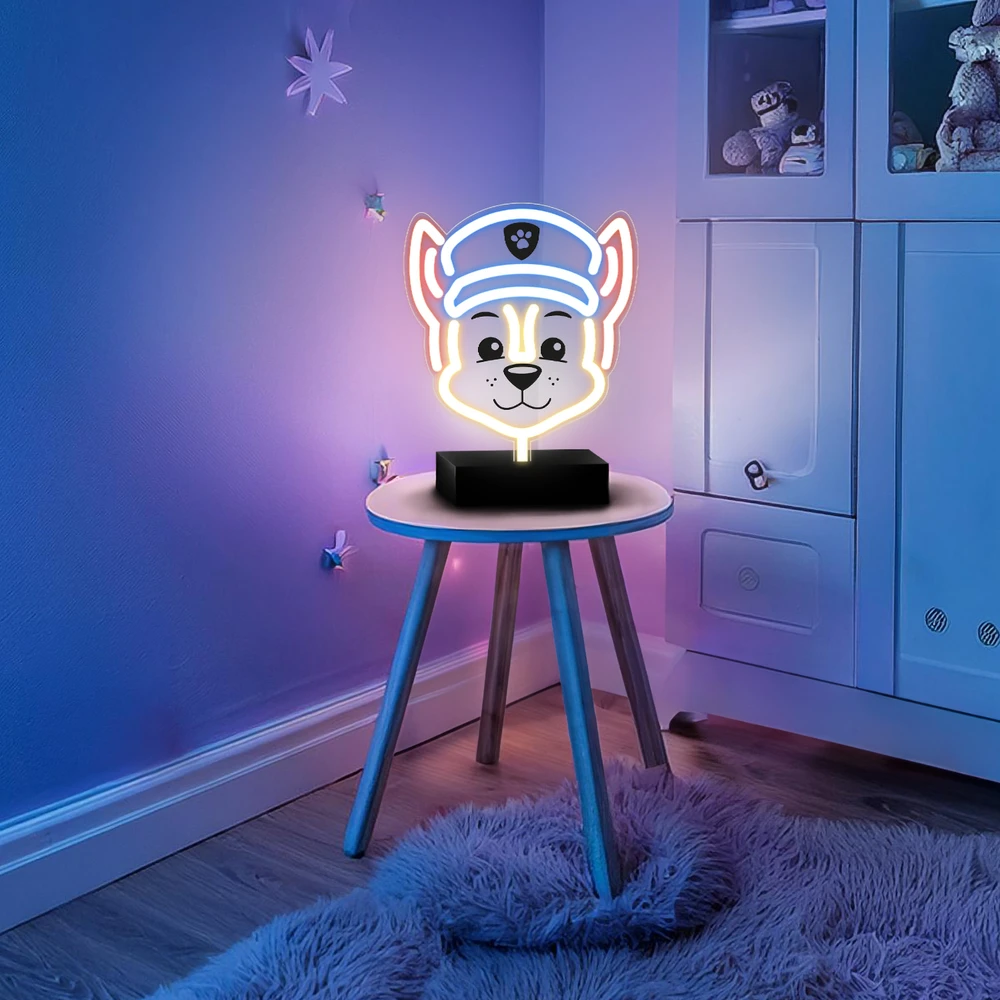 Psi Patrol Neoninė LED lempa su stovu Paw Patrol – Chase OW-120346