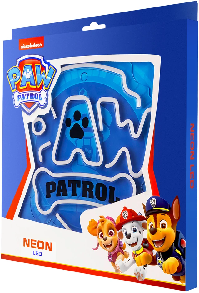 Plastrol Psi Patrol Neoninė LED lemputė su stovu Paw Patrol – logotipas OW-120146