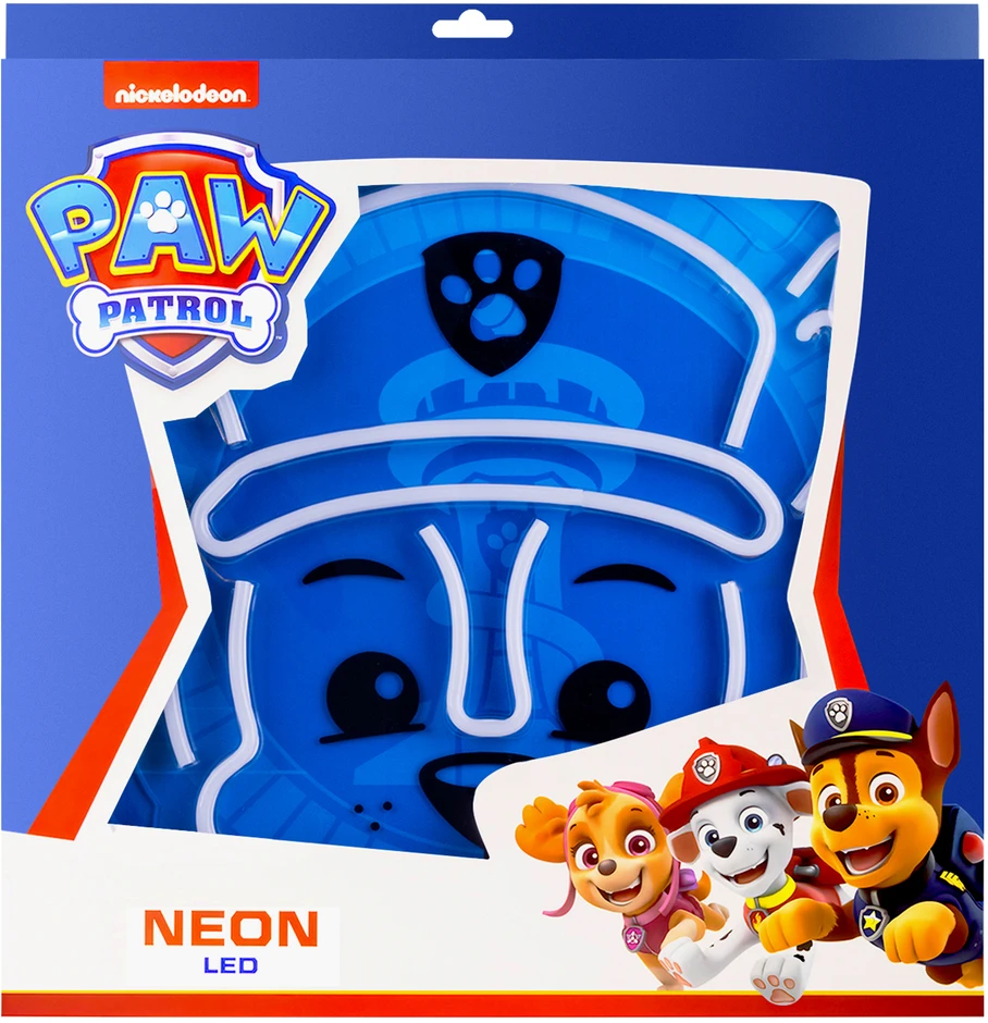 Psi Patrol Neoninė LED lempa su stovu Paw Patrol – Chase OW-120346