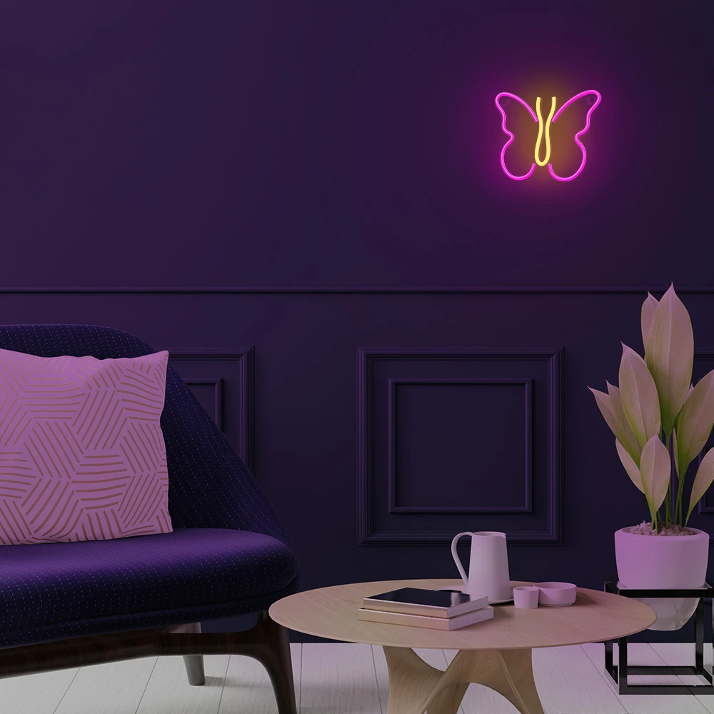 Neoninis LED šviestuvas BUTTERFLY rožinis NNE03 Neolia