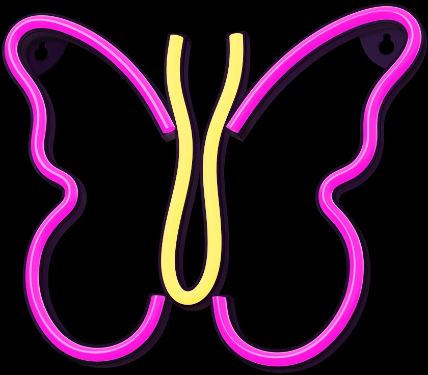 Neoninis LED šviestuvas BUTTERFLY rožinis NNE03 Neolia
