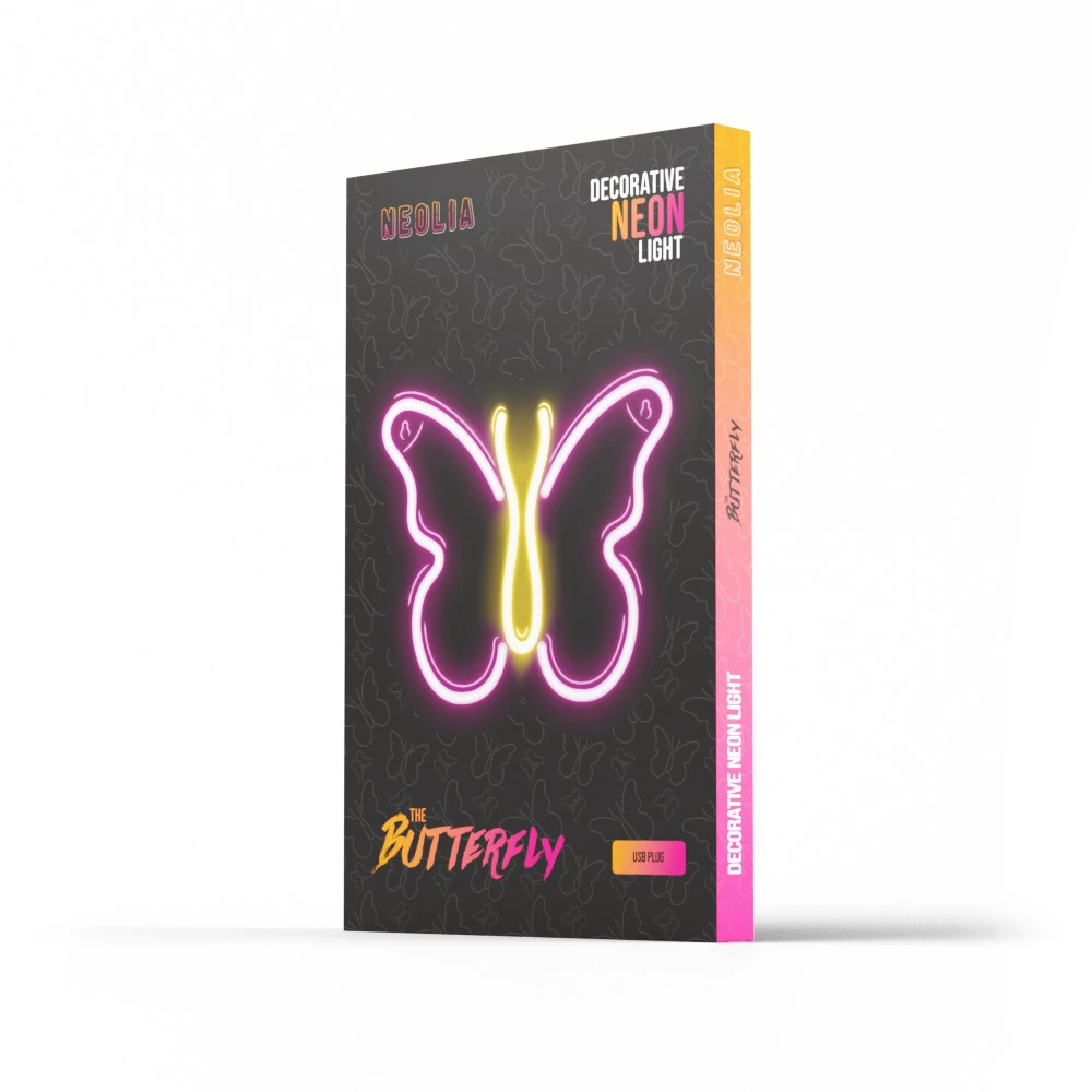 Neoninis LED šviestuvas BUTTERFLY rožinis NNE03 Neolia