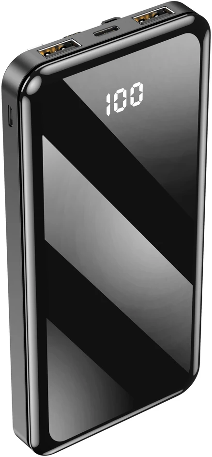Forever išorinė baterija TB-411 ALLin1 10000 mAh su laidais USB-C + Lightning + microUSB juoda