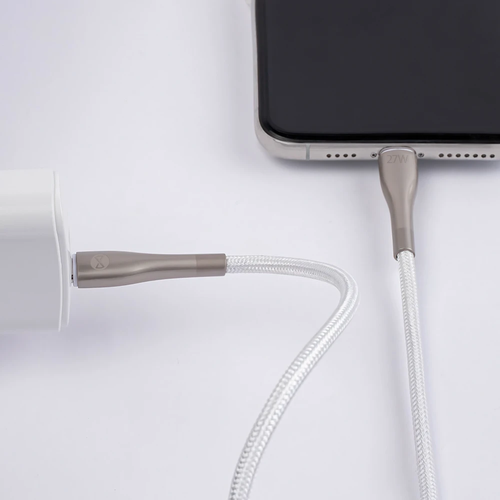 Baseus Forever Sleek USB-C – Lightning laidas 1,0 m 27 W baltas