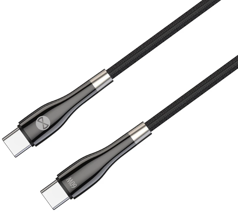 Forever Sleek USB-C – USB-C laidas 2,0 m 60W juodas