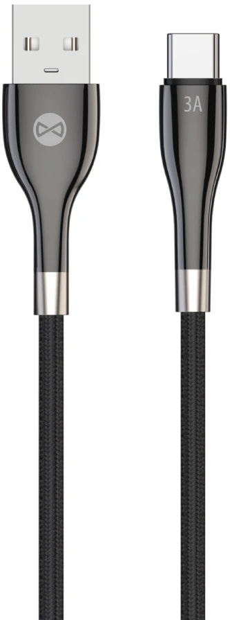 Forever Sleek USB – USB-C laidas 1,0 m 3A juodas