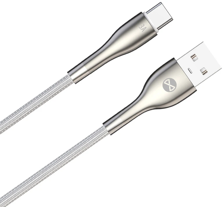 Forever Sleek laidas USB – USB-C 1,0 m 3A baltas