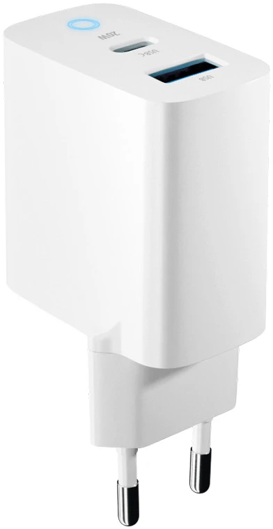 Forever TC-06-20AC PD QC įkroviklis 1x USB-C 1x USB 20W baltas