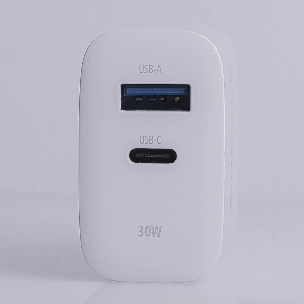 Forever TC-07-30AC PD QC įkroviklis 1x USB-C 1x USB 30W baltas + USB-C – USB-C laidas 60W