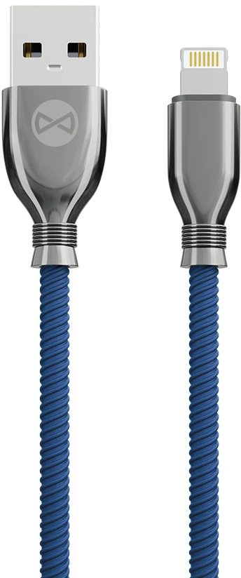 Forever Tornado USB – Lightning laidas 1,0 m 3A tamsiai mėlynas