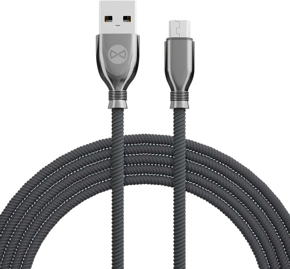 Forever Tornado kabelis USB - microUSB 1,0 m 3A juodos spalvos