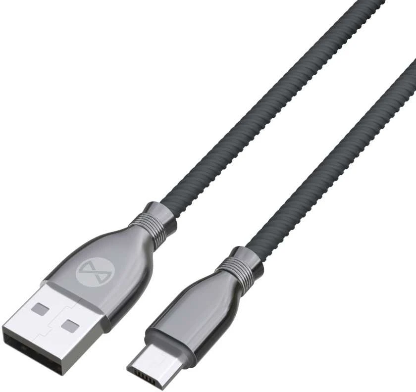 Forever Tornado kabelis USB - microUSB 1,0 m 3A juodos spalvos