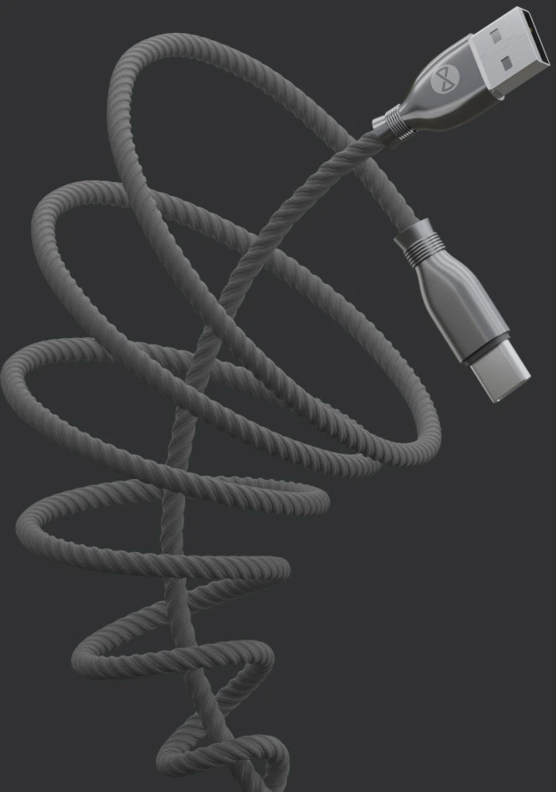 Forever Tornado USB – USB-C laidas 1,0 m 3A juodas