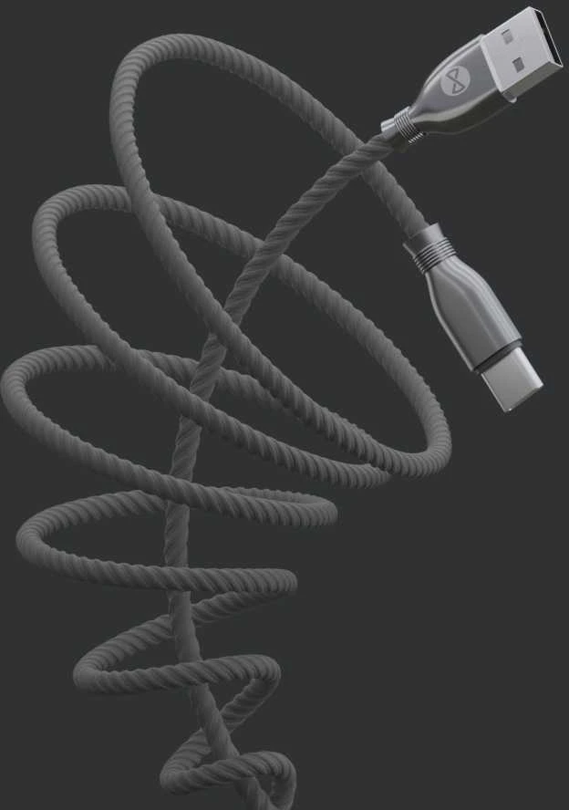 Forever Tornado USB – USB-C laidas 1,0 m 3A juodas