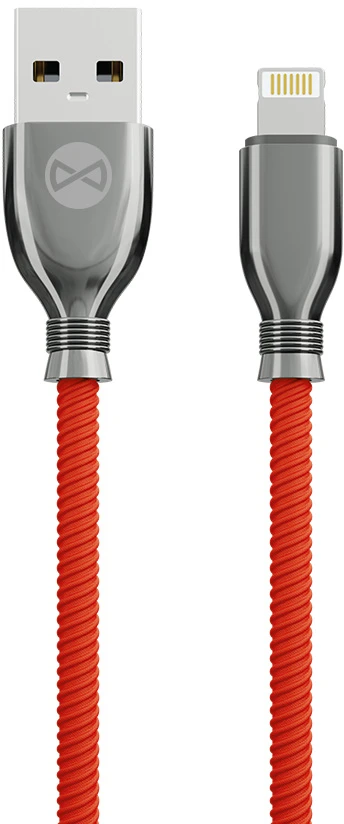 Forever Tornado USB – Lightning laidas 1,0 m 3A raudonas
