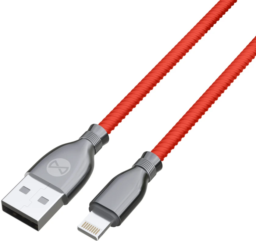 Forever Tornado USB – Lightning laidas 1,0 m 3A raudonas