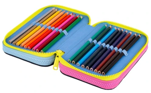 Forminis trijų skyrių penalas su priedais CoolPack Jumper 3 IN THE GARDEN