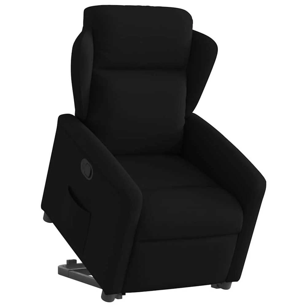 Fotelis Atsistojantis atlošiamas krėslas, juodos spalvos, audinys