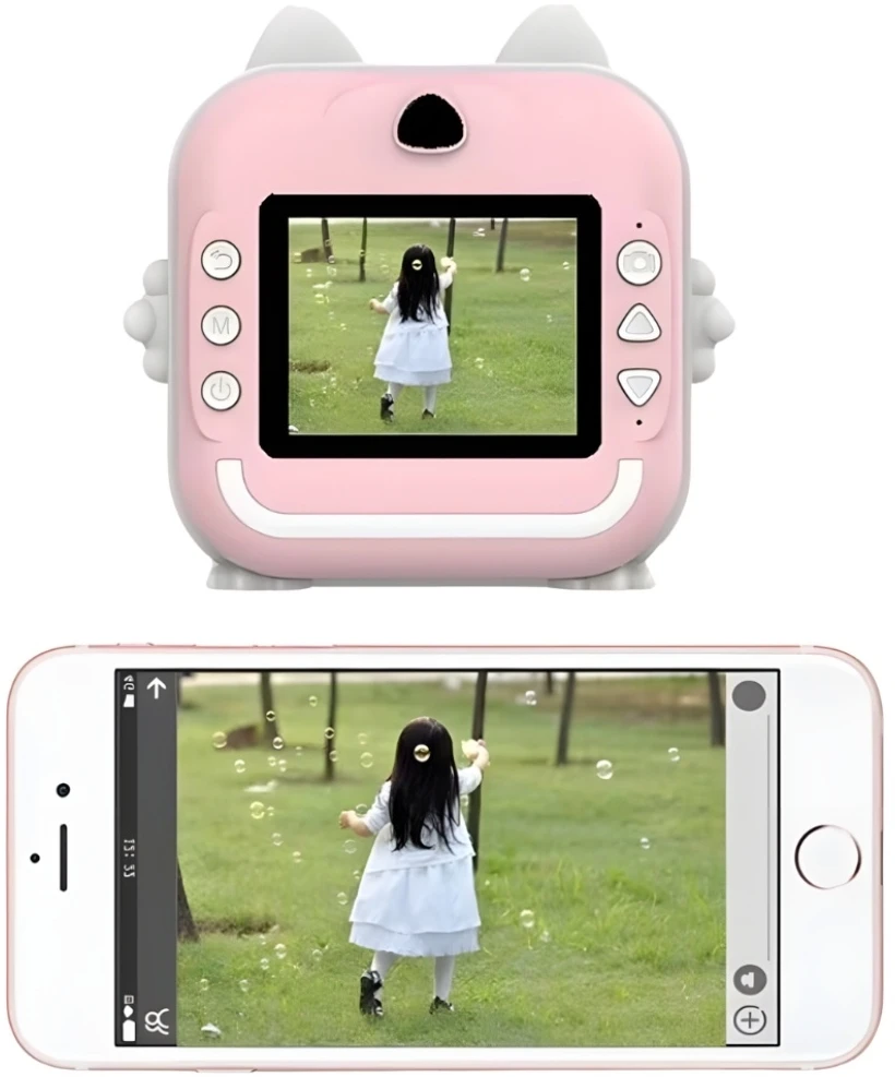 Instant camera for children MajesticLine rožinės spalvos