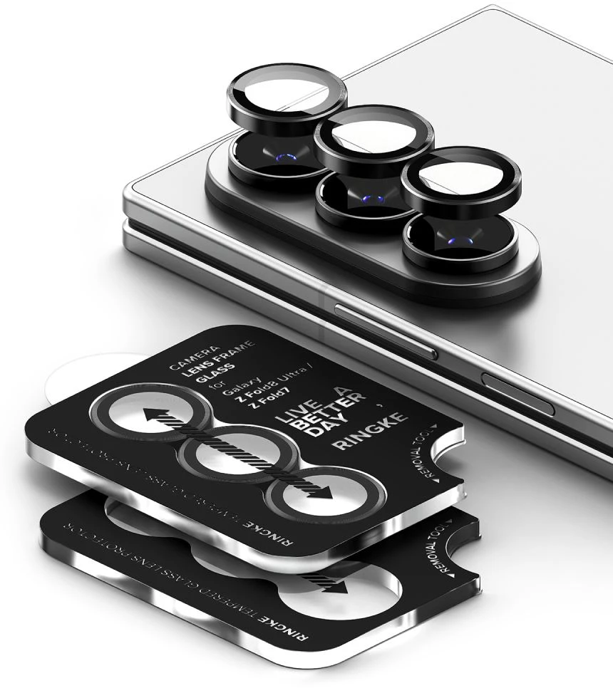 FOTOAPARATO APSAUGA RINGKE CAMERA FRAME 2-PACK Samsung Galaxy Z FOLD 7 / 8 ULTRA Juodas