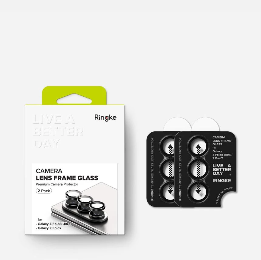FOTOAPARATO APSAUGA RINGKE CAMERA FRAME 2-PACK Samsung Galaxy Z FOLD 7 / 8 ULTRA Juodas