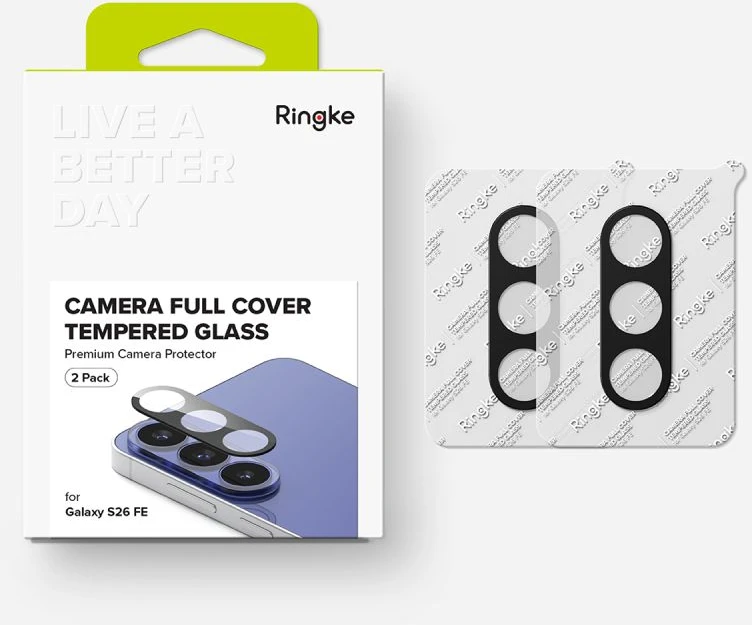 FOTOAPARATO APSAUGA RINGKE CAMERA FULL COVER 2-PACK Galaxy S26 FE JUODA