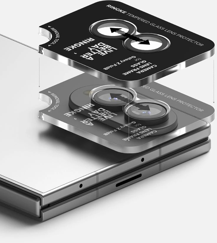 FOTOAPARATO APSAUGINIS RĖMELIS RINGKE CAMERA FRAME 2-PACK Samsung Galaxy Z FOLD 8 Juodas
