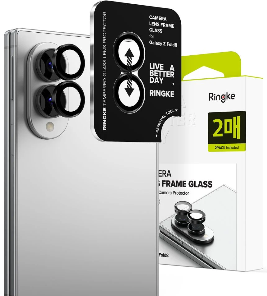 FOTOAPARATO APSAUGINIS RĖMELIS RINGKE CAMERA FRAME 2-PACK Samsung Galaxy Z FOLD 8 Juodas