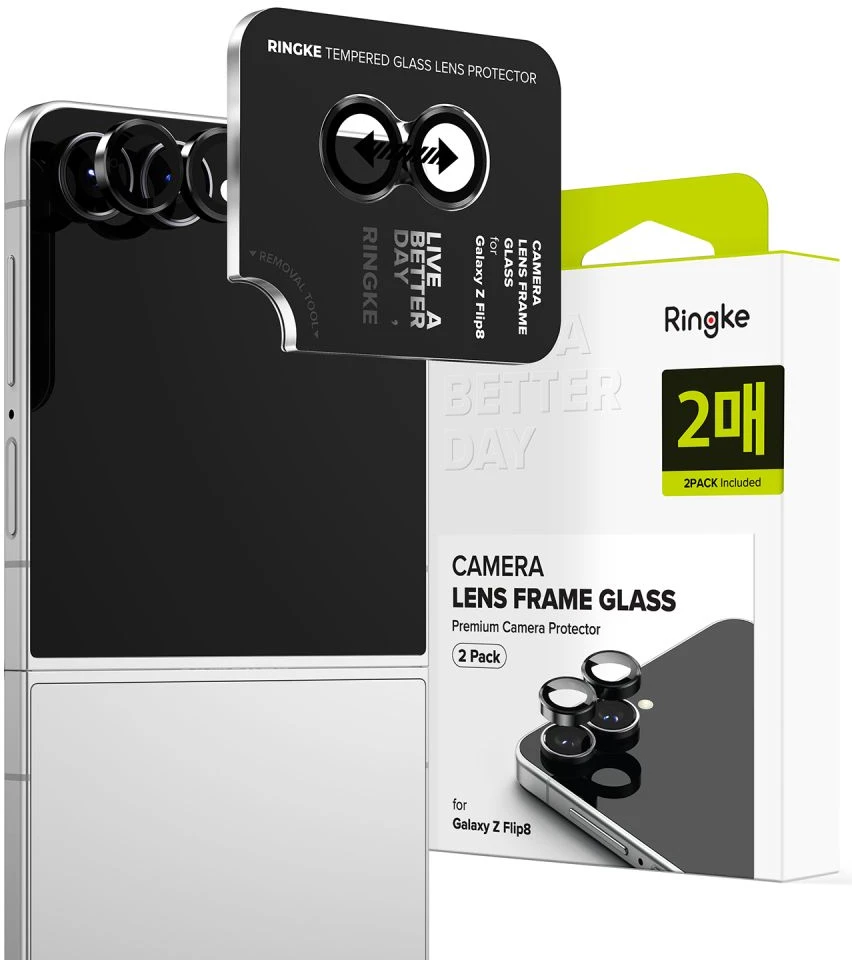 FOTOAPARATO APSAUGINIS RĖMELIS RINGKE CAMERA FRAME 2-PACK Samsung Galaxy Z FLIP 8 Juodas