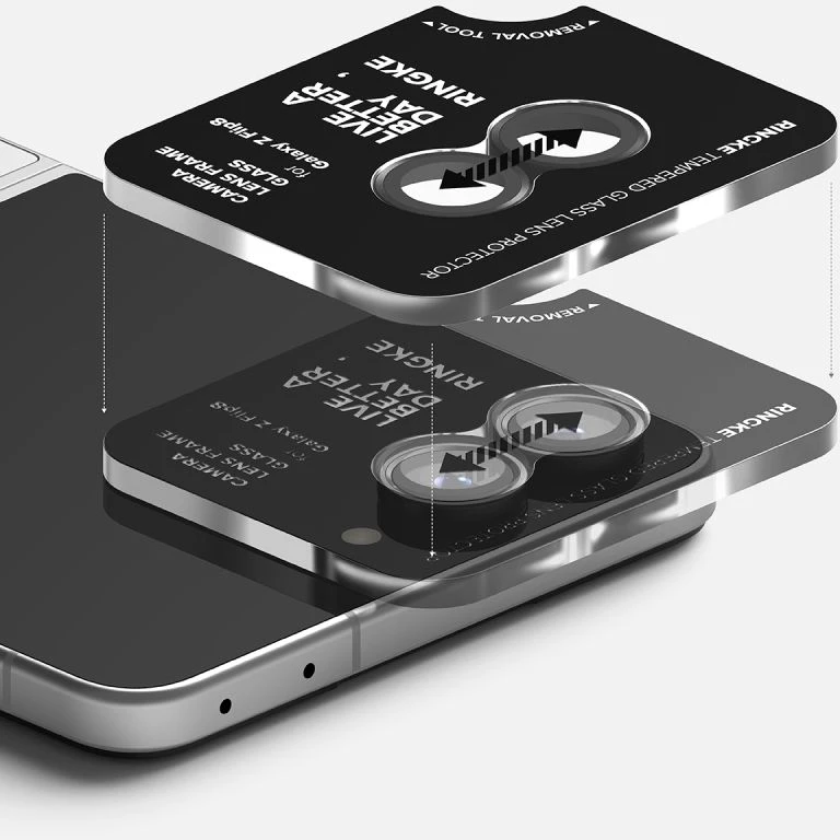 FOTOAPARATO APSAUGINIS RĖMELIS RINGKE CAMERA FRAME 2-PACK Samsung Galaxy Z FLIP 8 Juodas