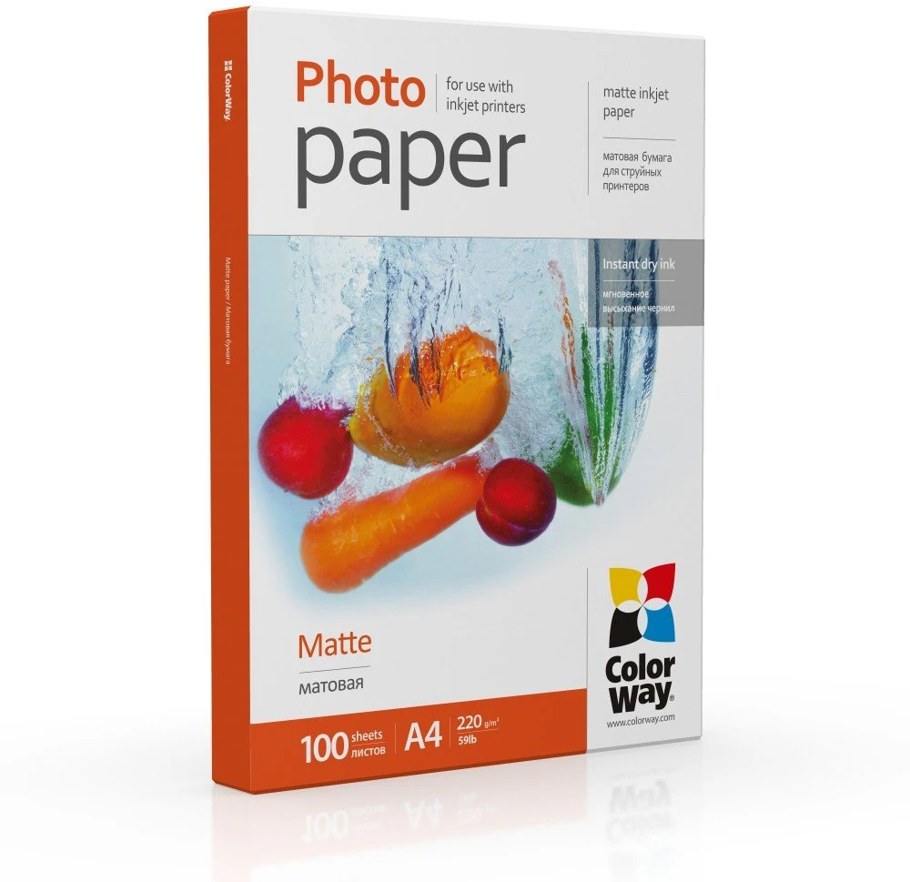 Fotopopierius ColorWay A4 / 220g / 100 lapų, matinis