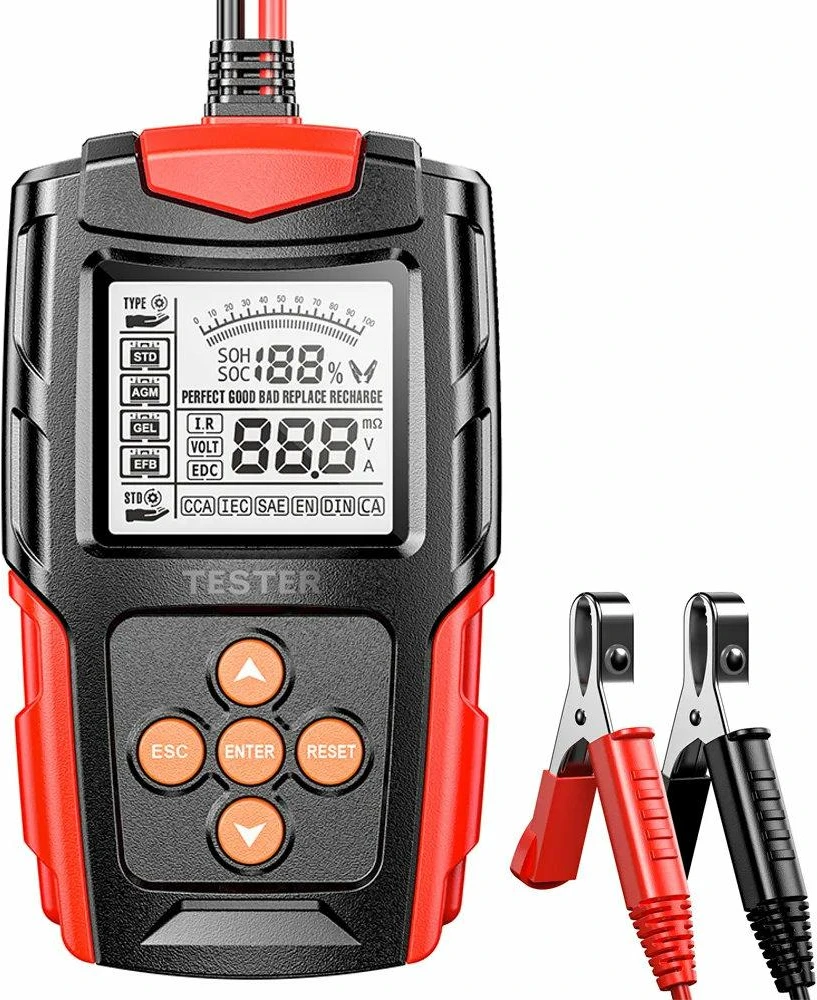 FOXSUR 12V LCD AKUMULIATORIŲ TESTUOTUVAS
