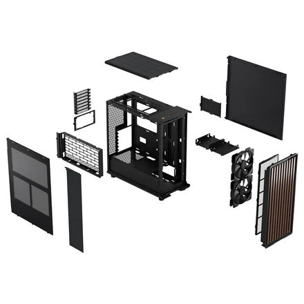 Kompiuterio korpusas Fractal Design North, juoda