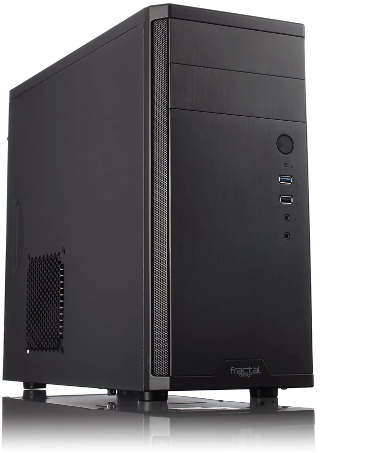 Fractal Design | CORE 1100 | Micro ATX | ATX PSUs, iki 185mm if a typical-length optical drive is mounted | Juodas