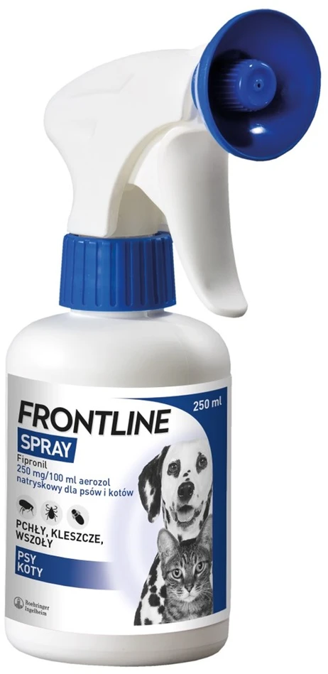 FRT FRONTLINE Purškalas nuo blusų ir erkių šunims ir katėms – 250 ml