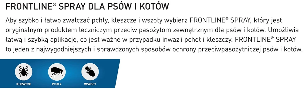 FRT FRONTLINE Purškalas nuo blusų ir erkių šunims ir katėms – 250 ml