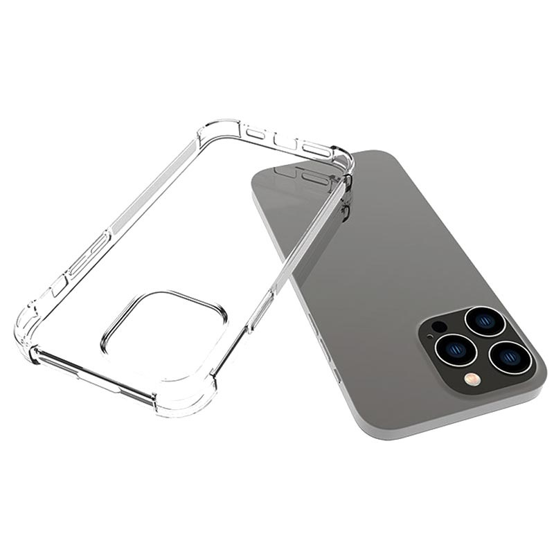 Fusion Accessories Fusion Anti Shock 1,5 mm silikoninis dėklas skirtas Apple iPhone 14 Pro Max skaidriam