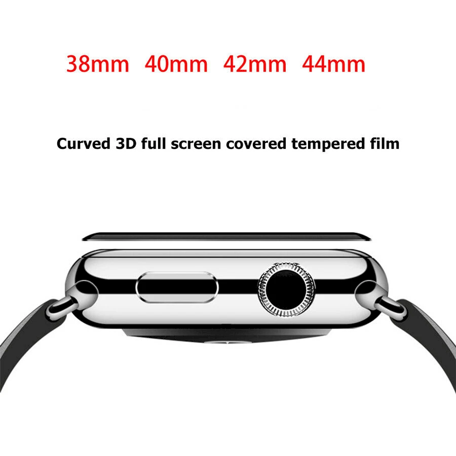 Fusion Accessories Fusion ceramic glass 9D visiškai uždengtas rėmeliu Apple Watch 1 | 2 | 3 38mm juodas