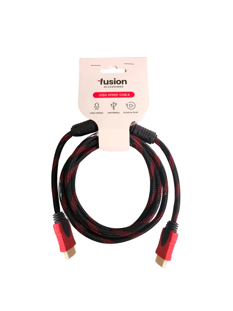 HDMI laidas 3m raudonas su pinta apsauga