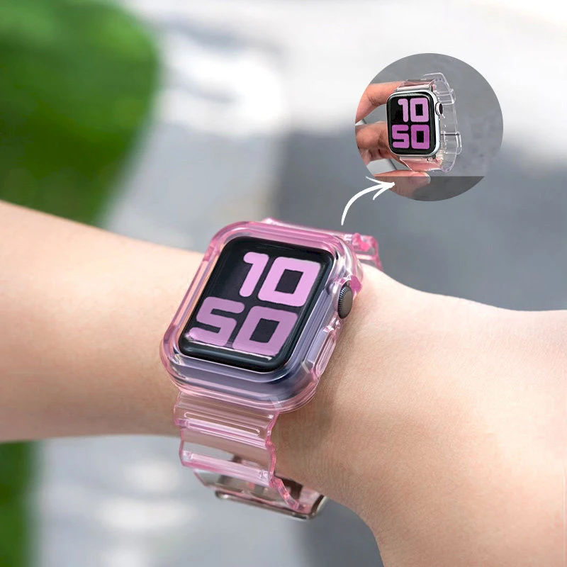 Fusion Accessories Fusion Light Set silikoninė laikrodžio apyrankė Apple Watch 42mm | 44mm | 45mm raudona