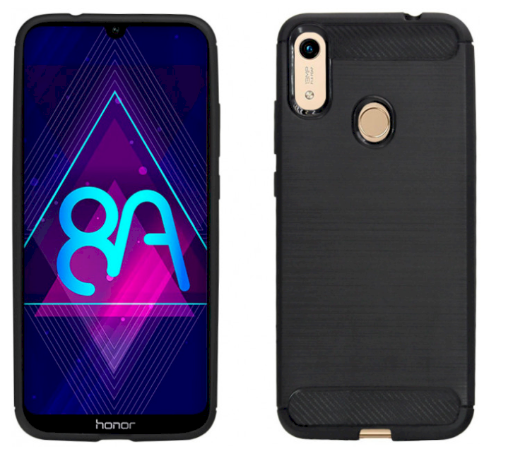 Fusion Accessories Fusion Trust Back silikoninis dėklas, skirtas Huawei Y6S | Honor 8A | Y6 Prime 2019 juodas
