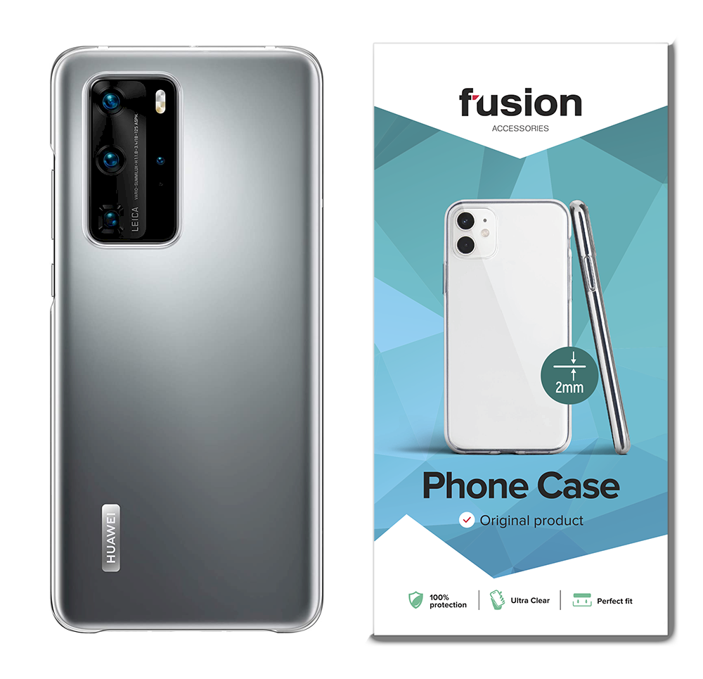 Fusion Accessories Fusion Ultra Clear Series 2 mm silikoninis dėklas skirtas Huawei P40 Pro Transparent (EU Blister)