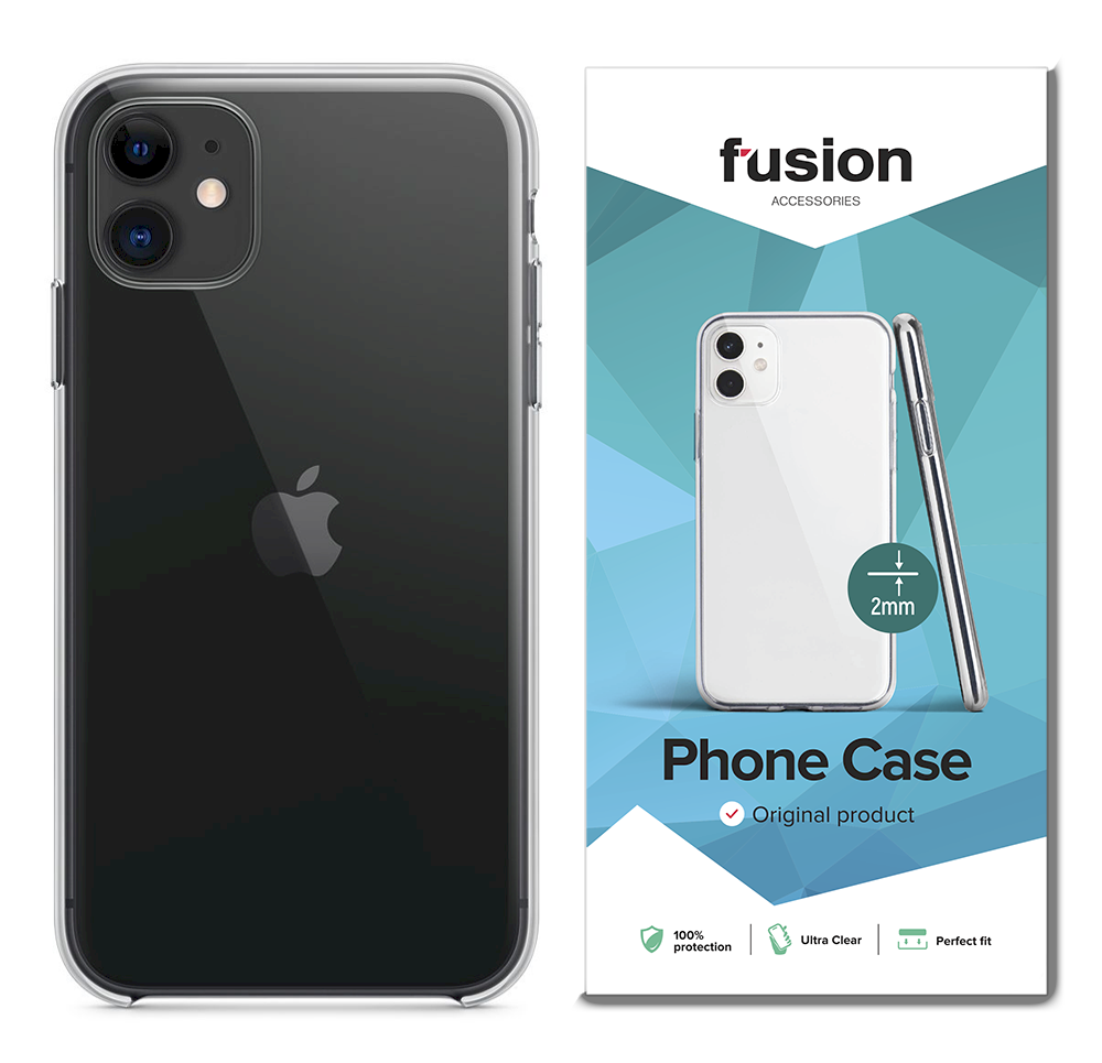 Fusion Accessories Fusion Ultra Clear Series 2 mm silikoninis dėklas skirtas Apple iPhone 12 Pro Max Transparent (EU Blister)