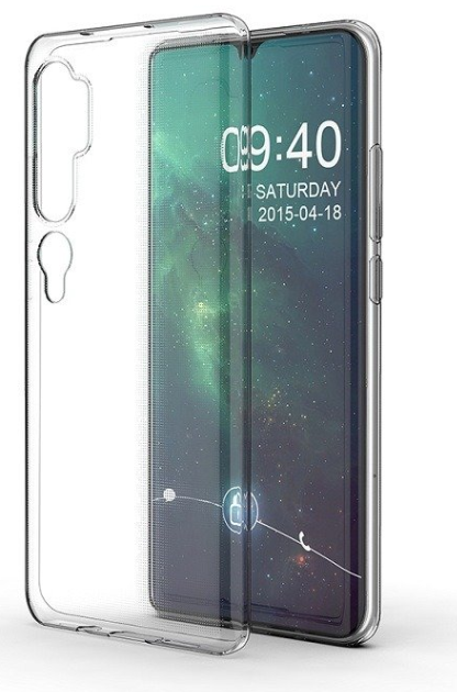 Fusion Accessories Fusion Ultra galinis dėklas 0,3 mm apsauginis silikoninis dėklas, skirtas Xiaomi Mi Note 10 Pro | Mi Note 10 skaidrus